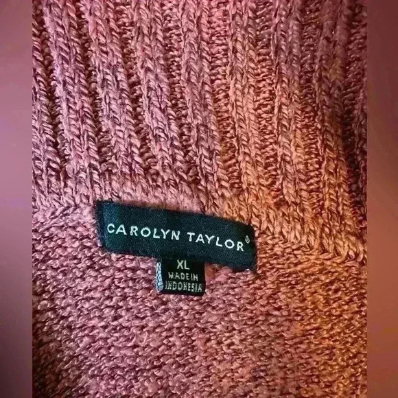 Pink‎ Mock-Neck Quarter-Zip Sweater Sz XL - Picture 7 of 9